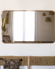 Miroir Rectangulaire Arrondi en Maillechort Fait Main - COSYDAR