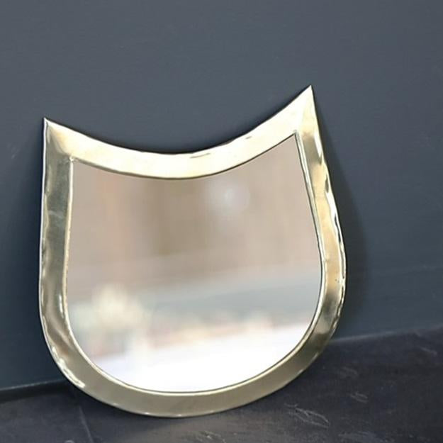 Miroir doré CAT 22cm, en laiton - COSYDAR