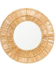 Miroir Ethnique Chic rond en raphia COSYDAR