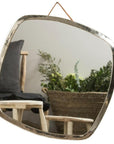 Miroir artisanal Carré argenté en Maillechort 40cm - COSYDAR