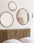 Miroir Mural Rond avec cadre en Acier Forgé peint en noir - 78cm - COSYDAR