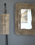 Miroir Rectangulaire Grosse Corde Tressée 70x52cm - Style Bohème Artisanal - COSYDAR - DECO