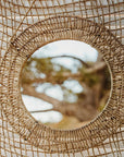 Miroir mural rond tressée en Feuille de Palmier - COSYDAR