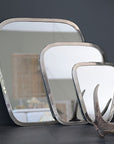 Miroir Trapézoïdale Artisanal en Maillechort - 28x20cm - COSYDAR