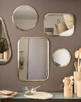Miroir Rectangulaire Arrondi en Maillechort Fait Main - COSYDAR