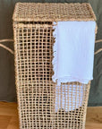 Panier à Linge Tressé en Corde de Palmier