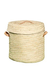 Panier à linge tressé en feuille de palmier - COSYDAR