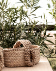 Panier ARTISAN tressé en fibre naturelle
