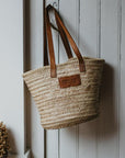 Sac panier tressé en feuille de palmier