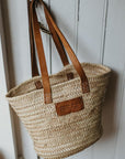 Sac panier tressé en feuille de palmier