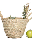 Panier Artisanale en feuille de plamier sur fond blanc COSYDAR