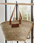 Sac panier tressé en feuille de palmier