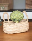 Panier en corde de palmier avec anses tressées pour ranger les artichaux et autres fruits et légumes - COSYDAR