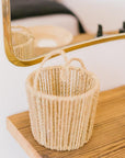Panière tressé en fibre naturelle S Kawai