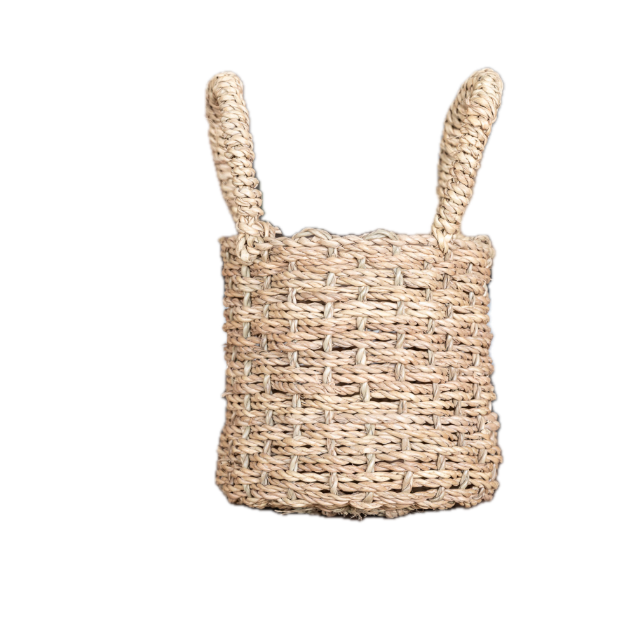 Panier avec anses de la gamme Zen sur fond blanc