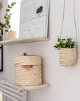 Panier à linge tressé en palme