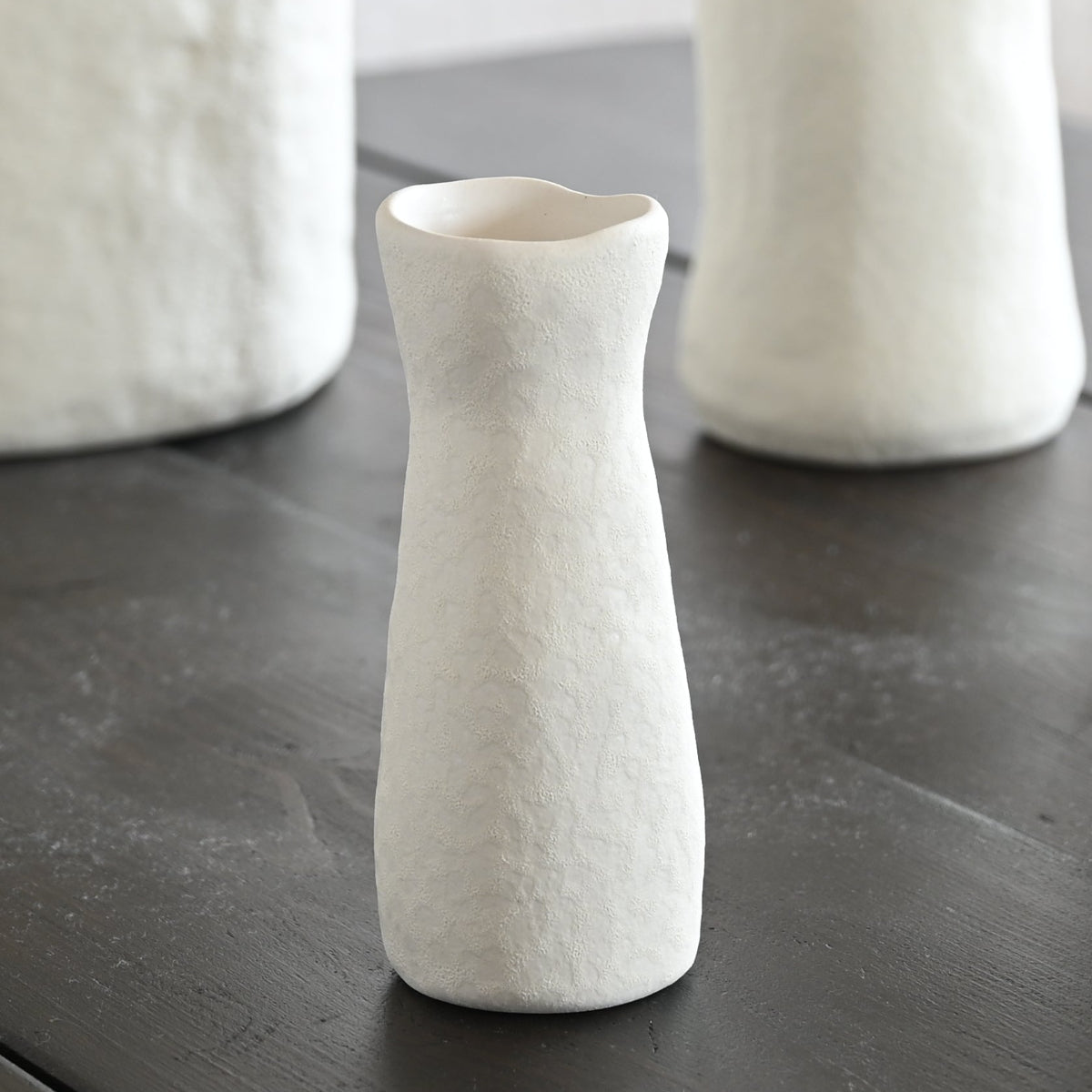Vase en Céramique Blanc H 16cm SHOK - COSYDAR - DECO