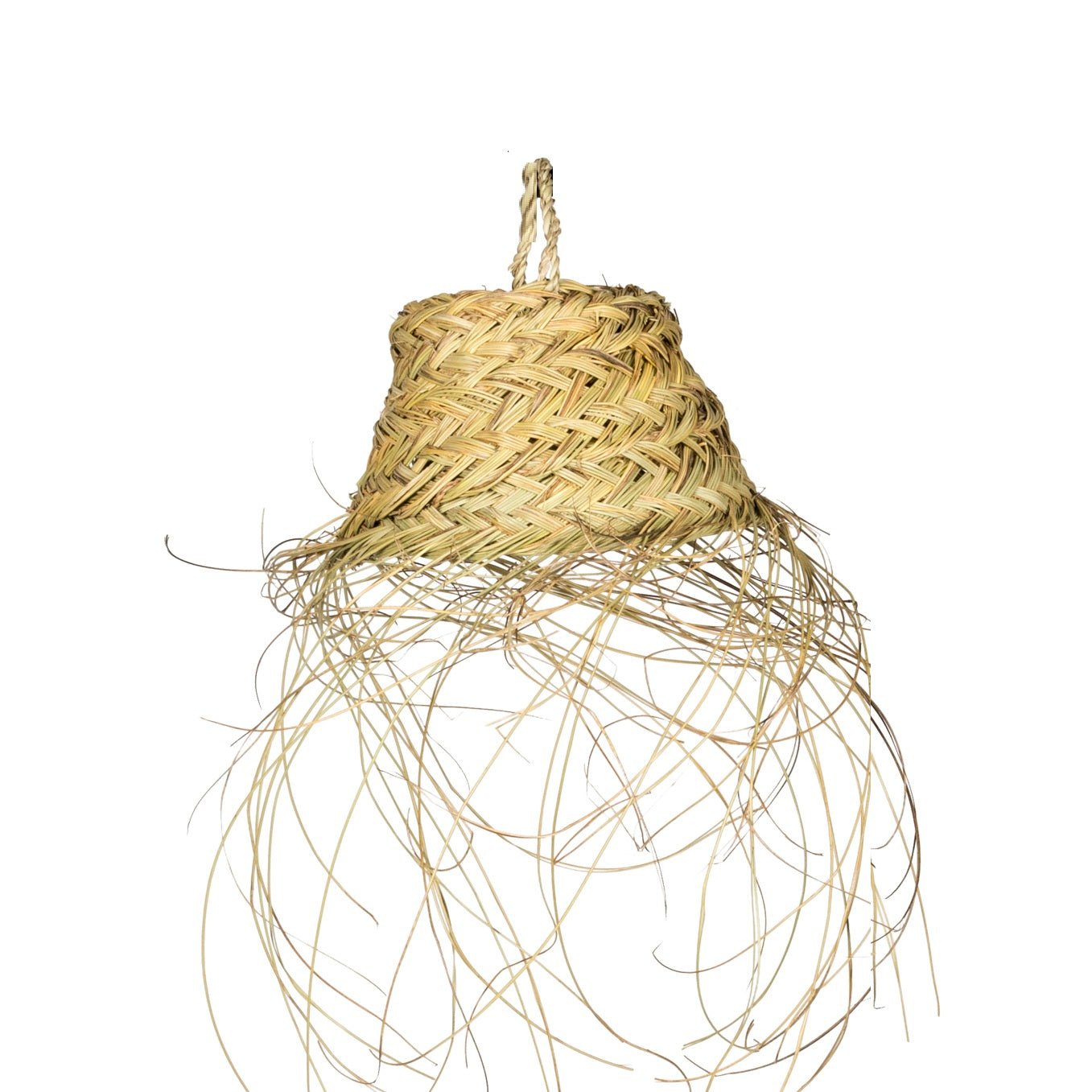 Petite suspension en alfa tressé – luminaire naturel bohème Cosydar - COSYDAR - DECO