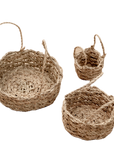 Petites corbeilles en corde de palmier – Rangement bohème artisanal