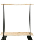 Portant à vêtements avec étagère en bois - COSYDAR