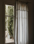 Adjustable Linen Curtain - White