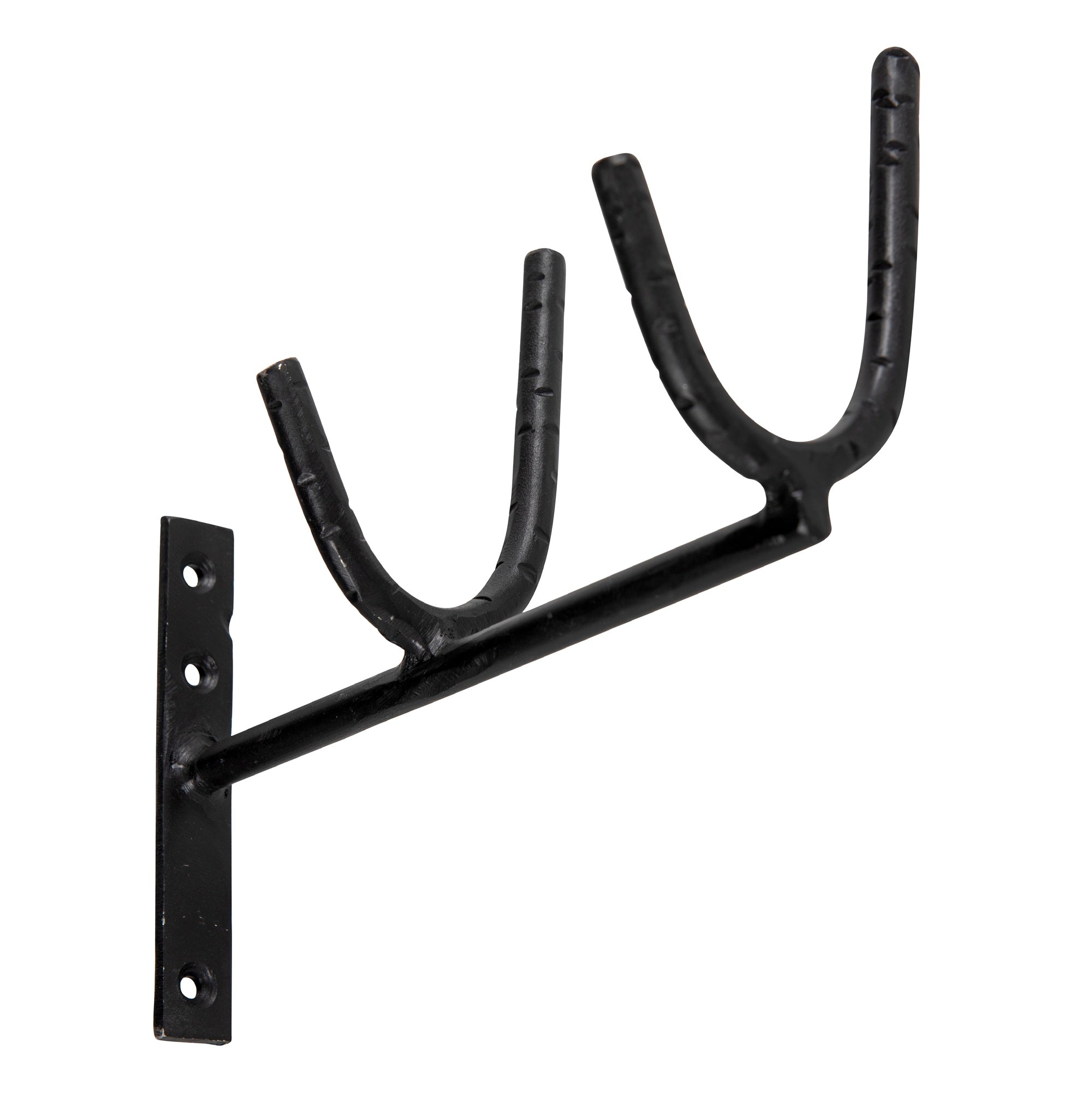 Potence Murale en Métal Noir – Double Support en V pour Tringle ou Suspension Déco - COSYDAR - DECO