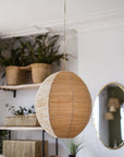 Suspension tressée en Raphia BOULE 50 cm - COSYDAR