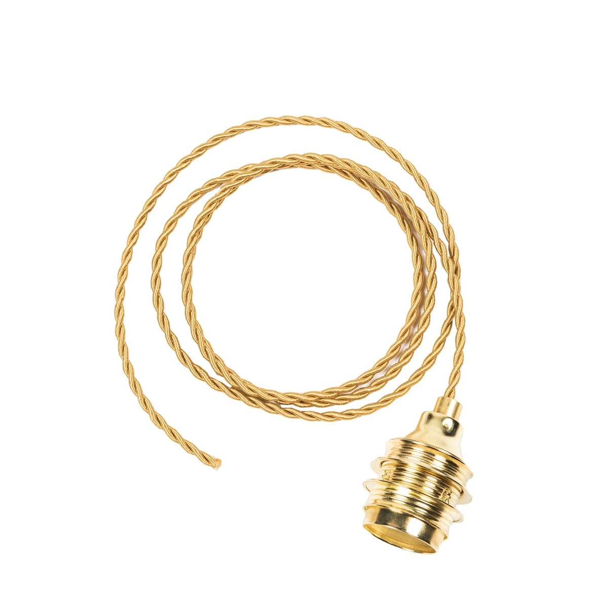 Suspension électrique 1,50 m câble textile doré avec douille E27
