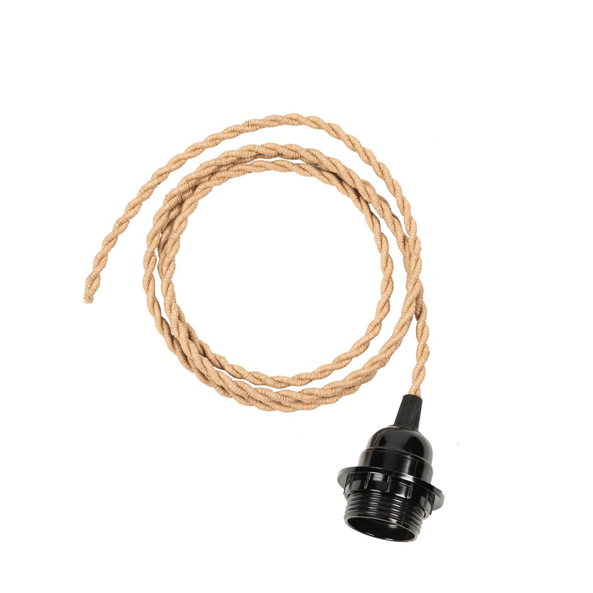Suspension électrique 1,50 m câble textile jute avec douille E27