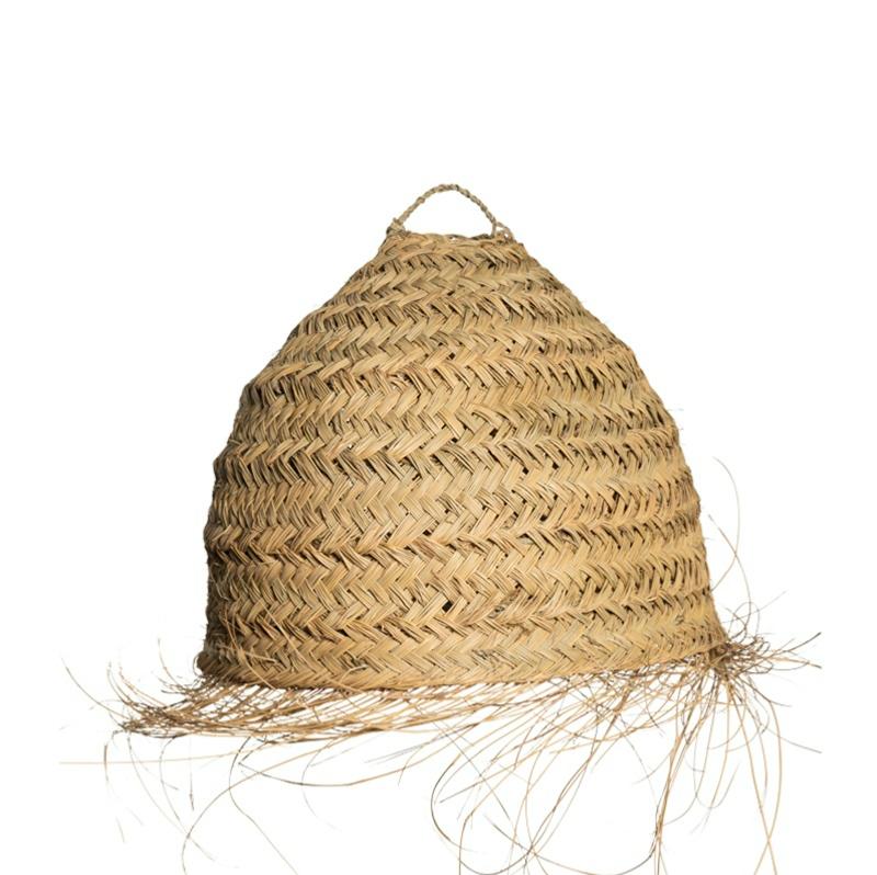 Luminaire suspendu en fibre naturelle fait main Alfa DOME – lumière tamisée