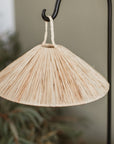 Suspension luminaire tressée en Raphia naturel -  forme PARASOL d 28cm - COSYDAR