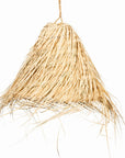 Suspension en paille naturelle avec longues franges style cheveux - COSYDAR