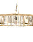 Suspension tambour corde de palmier LID Ø 63 cm fait main vue produit – COSYDAR