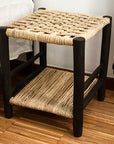 Tabouret Étagère en Bois Noir - COSYDAR