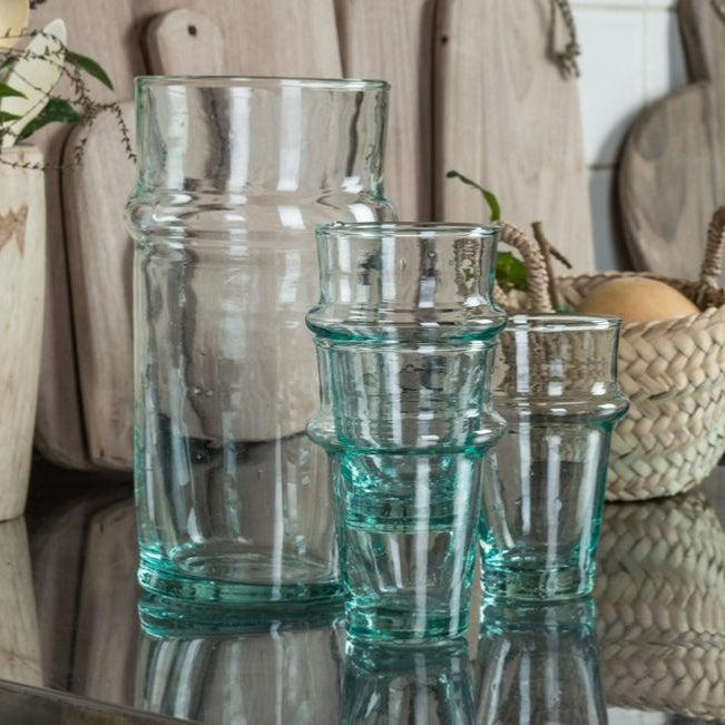 Carafe Beldi en Verre Recyclé 20x9cm - COSYDAR