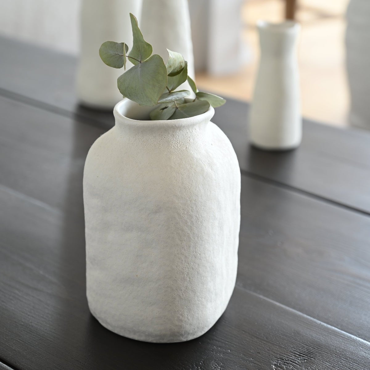 Vase en Céramique Blanc H 19cm SHOK - COSYDAR - DECO
