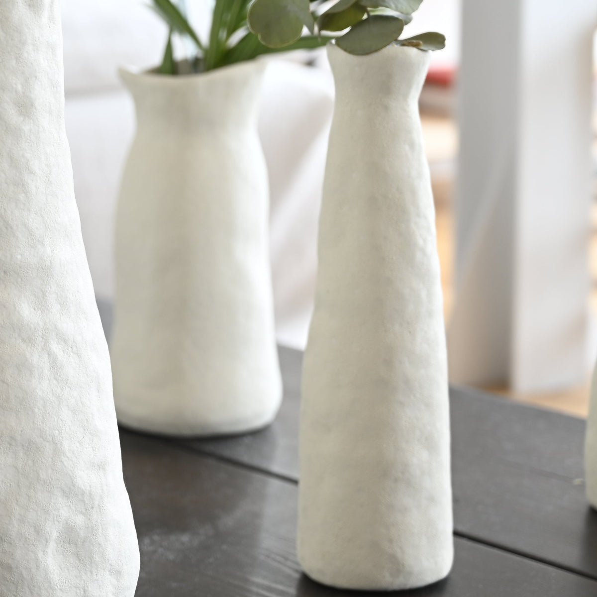 Vase en Céramique Blanc H 22cm SHOK - COSYDAR - DECO