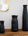 Vase en Céramique Noir H 23cm SHOK - COSYDAR