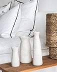 Vase en Céramique Blanc H 22cm SHOK - COSYDAR