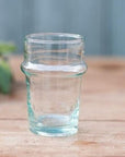 Verre Beldi marocain en verre recyclé soufflé main, hauteur 9cm