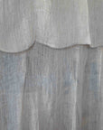 Rideau Voilage 100% Lin Ajustable avec Anneaux - Blanc et Naturel - COSYDAR - DECO