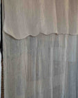 Rideau Voilage 100% Lin Ajustable avec Anneaux - Blanc et Naturel - COSYDAR - DECO